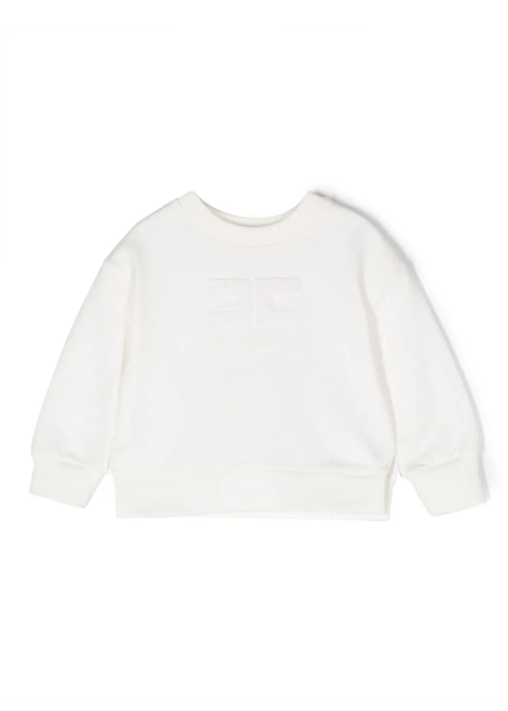 Felpa con Applicazione Elisabetta Franchi La Mia Bambina - Bianco | Stile Elegante con Logo Frontale