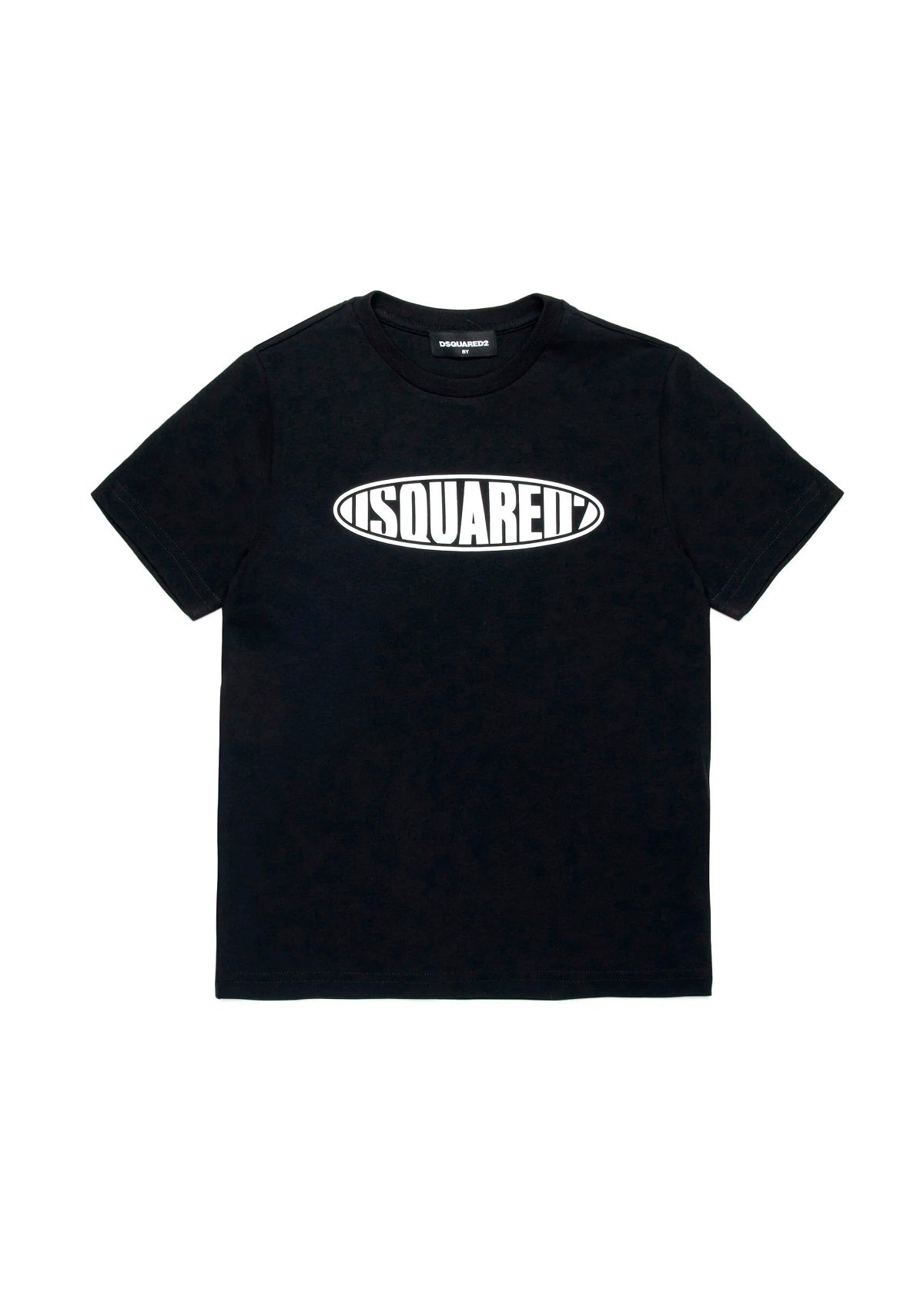 Dsquared2 Kids T-Shirt Nera con Logo Surf