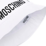 Moschino Kids Cappello Bucket Bianco con Stampa Logo