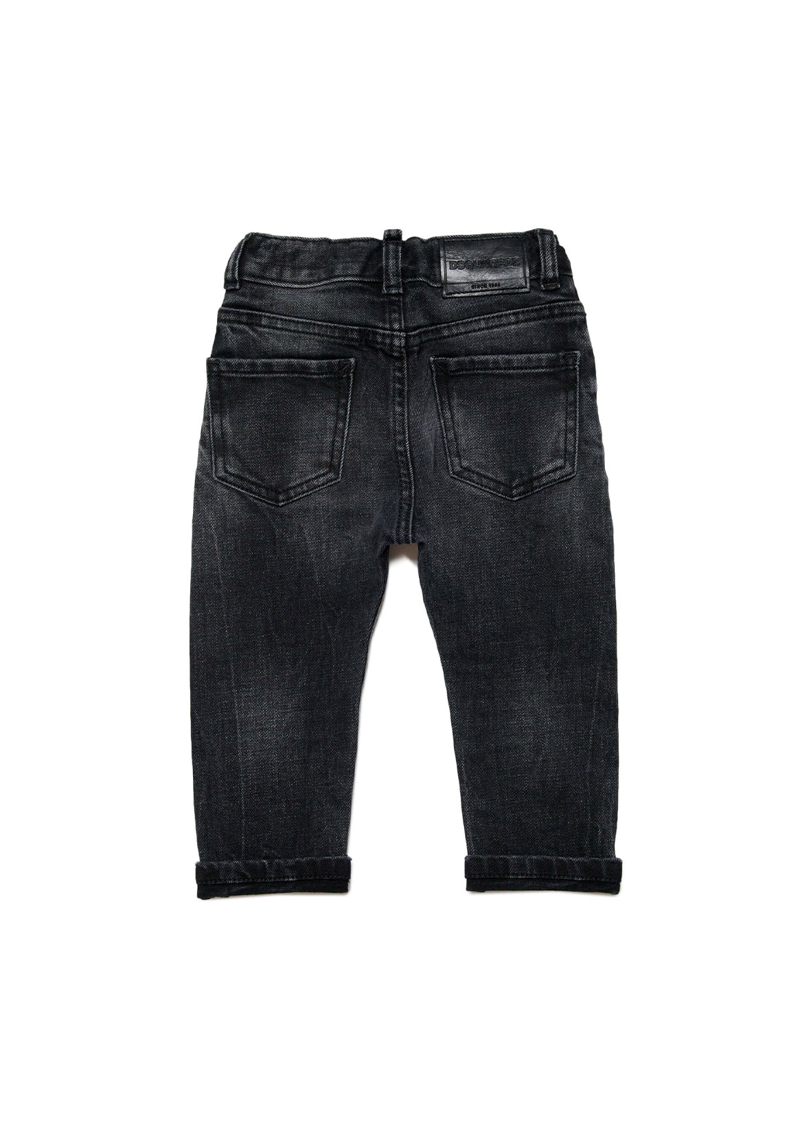 Dsquared2 Kids Jeans Nero Sfumato per Neonati