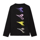 Diadora Kids T-Shirt: Maniche Lunghe Nero con Logo - Stile Sportivo per Bambini