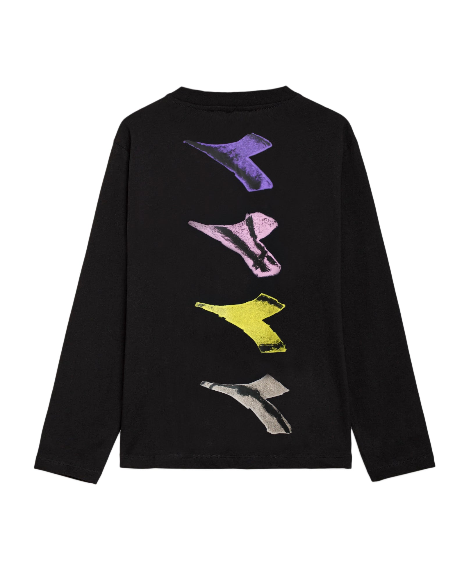 Diadora Kids T-Shirt: Maniche Lunghe Nero con Logo - Stile Sportivo per Bambini