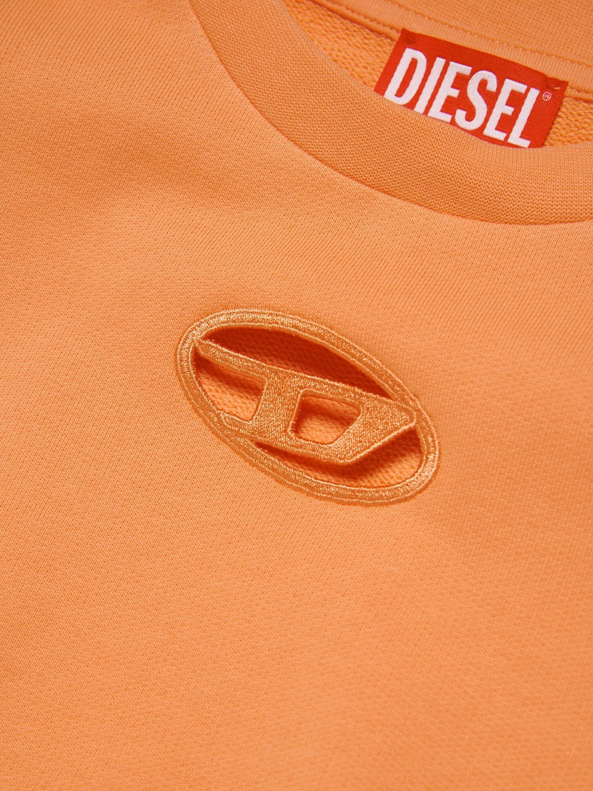 Diesel Kids Felpa Girocollo Pesca con Logo Oval D