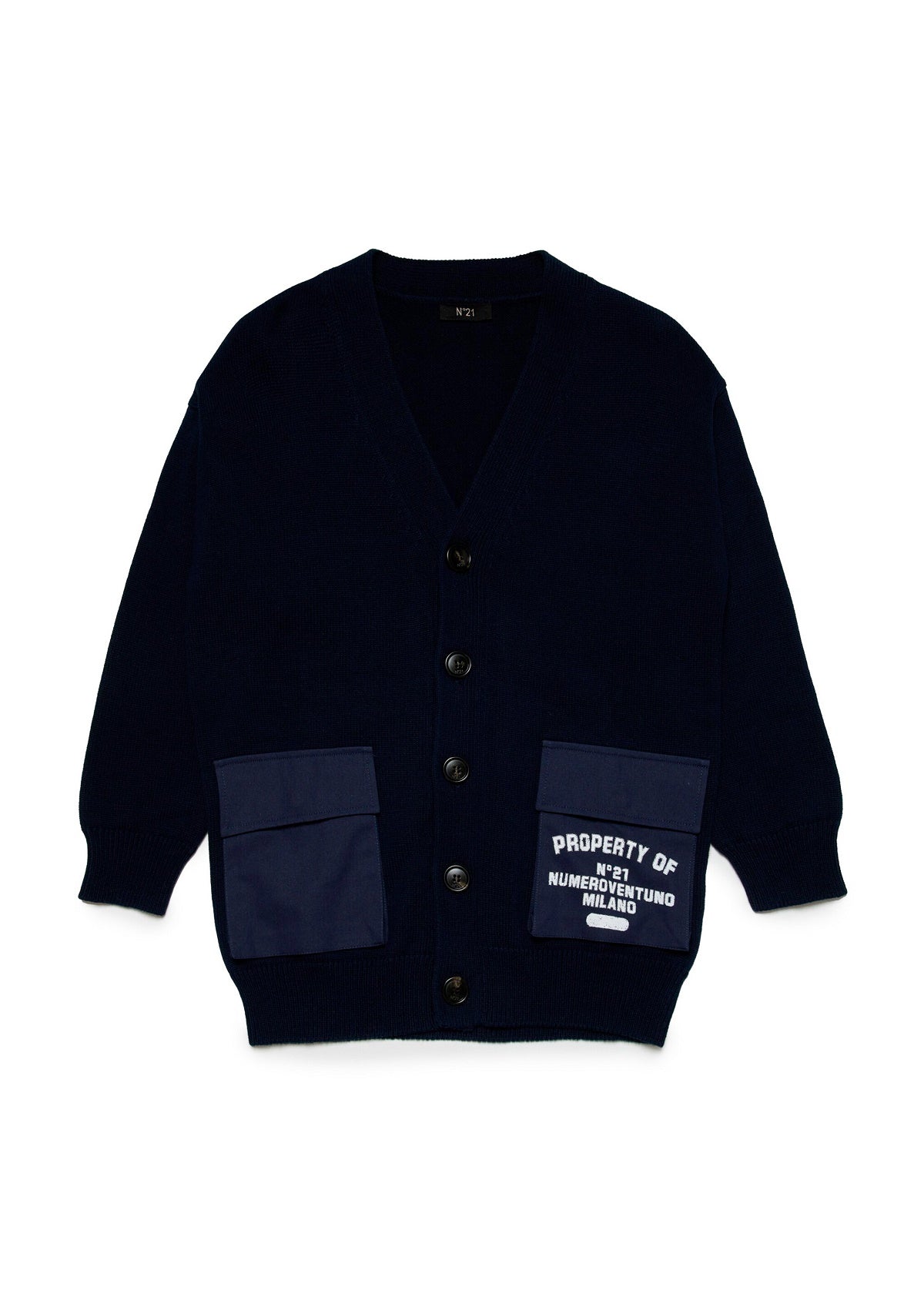 N°21 Kids Cardigan Blu Oversize per Bambini