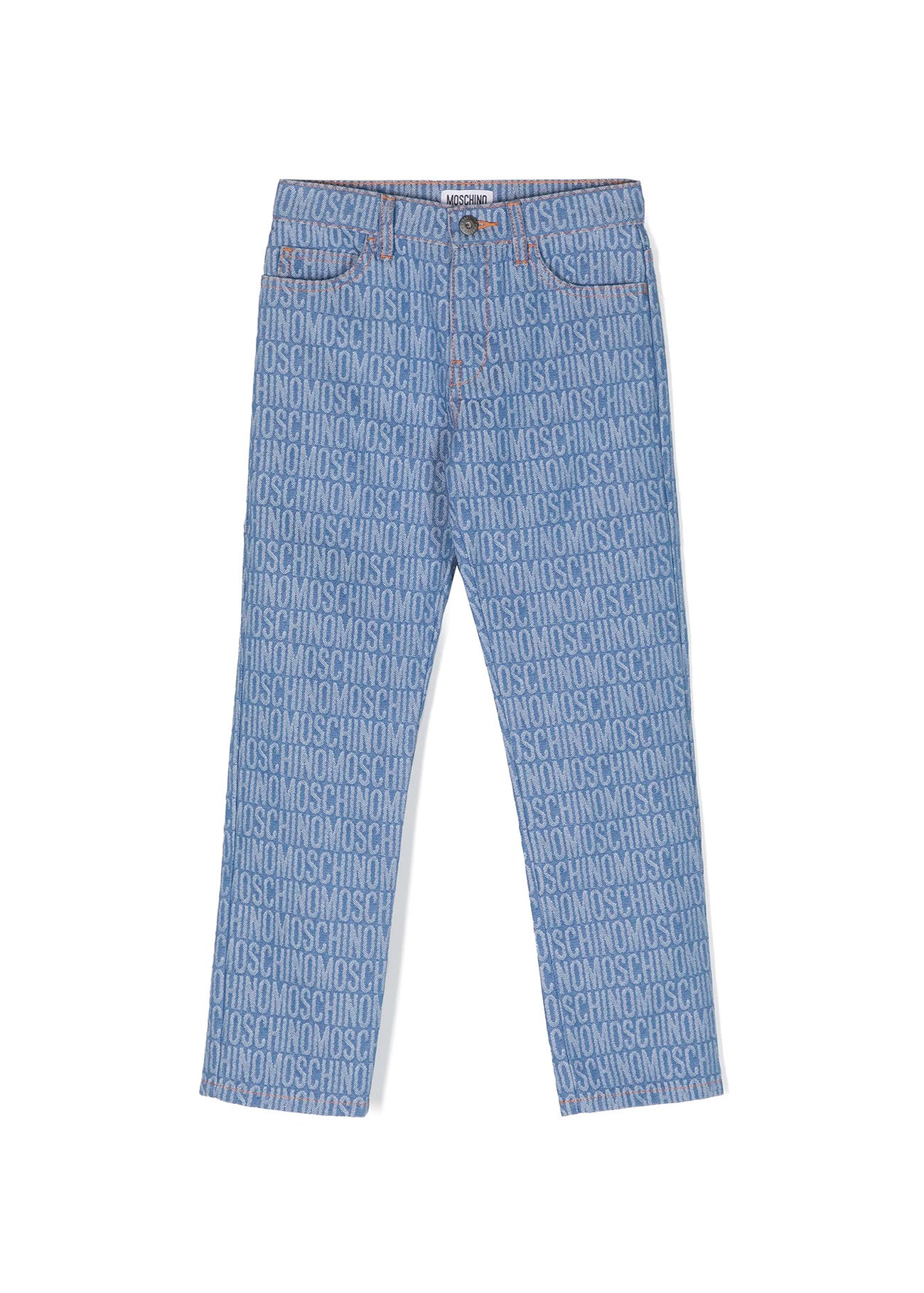 Moschino Kids Jeans Dritti Logo All-over