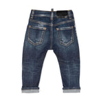 Jeans DSquared2 Kids Sfumato con Cuciture a Contrasto | Composizione in Cotone ed Elastam