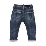 Jeans DSquared2 Kids Sfumato con Cuciture a Contrasto | Composizione in Cotone ed Elastam