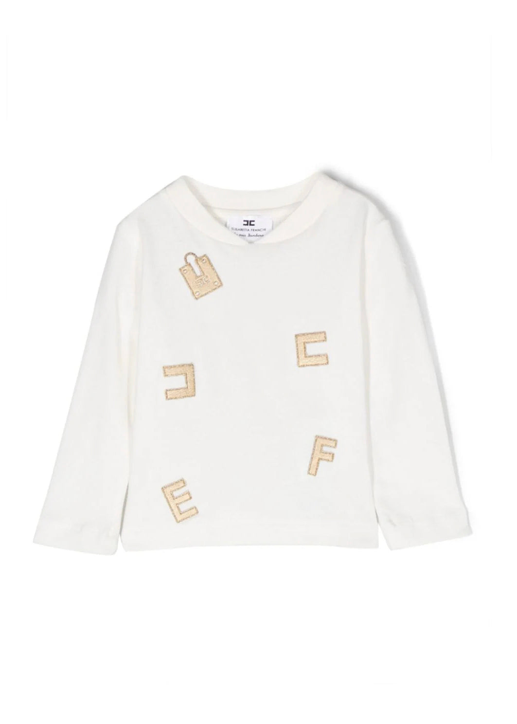 Maglietta Elisabetta Franchi La Mia Bambina: Stile Casual, Regular Fit, Cotone Morbido e Logo Ricamato
