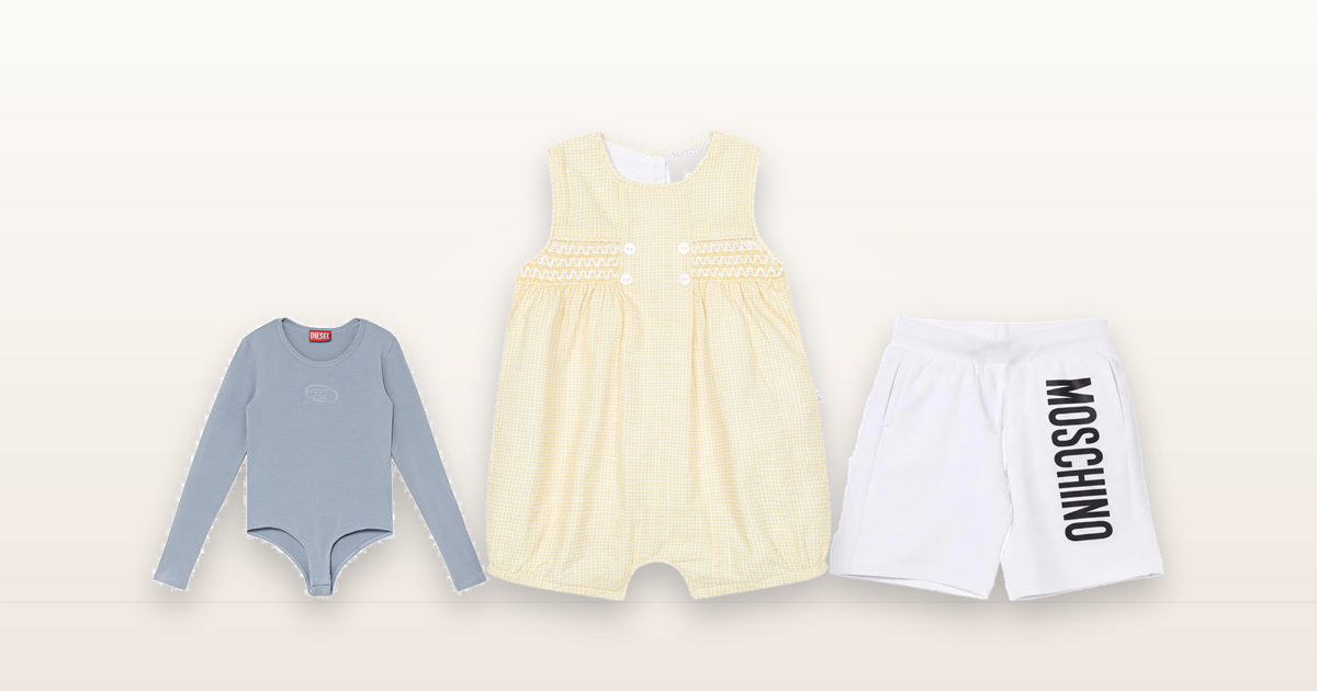 Vestire il neonato in estate: pagliaccetto leggero, body e short in cotone