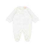 Elisabetta Franchi La Mia Bambina Kit Tutina + Bavetta e Cappello Avorio per Neonate