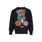 Barrow Kids Felpa Nera con Stampa Scritta e Stampa Logo per Bambini (retro)