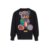 Barrow Kids Felpa Nera con Stampa Scritta e Stampa Logo per Bambini (retro)