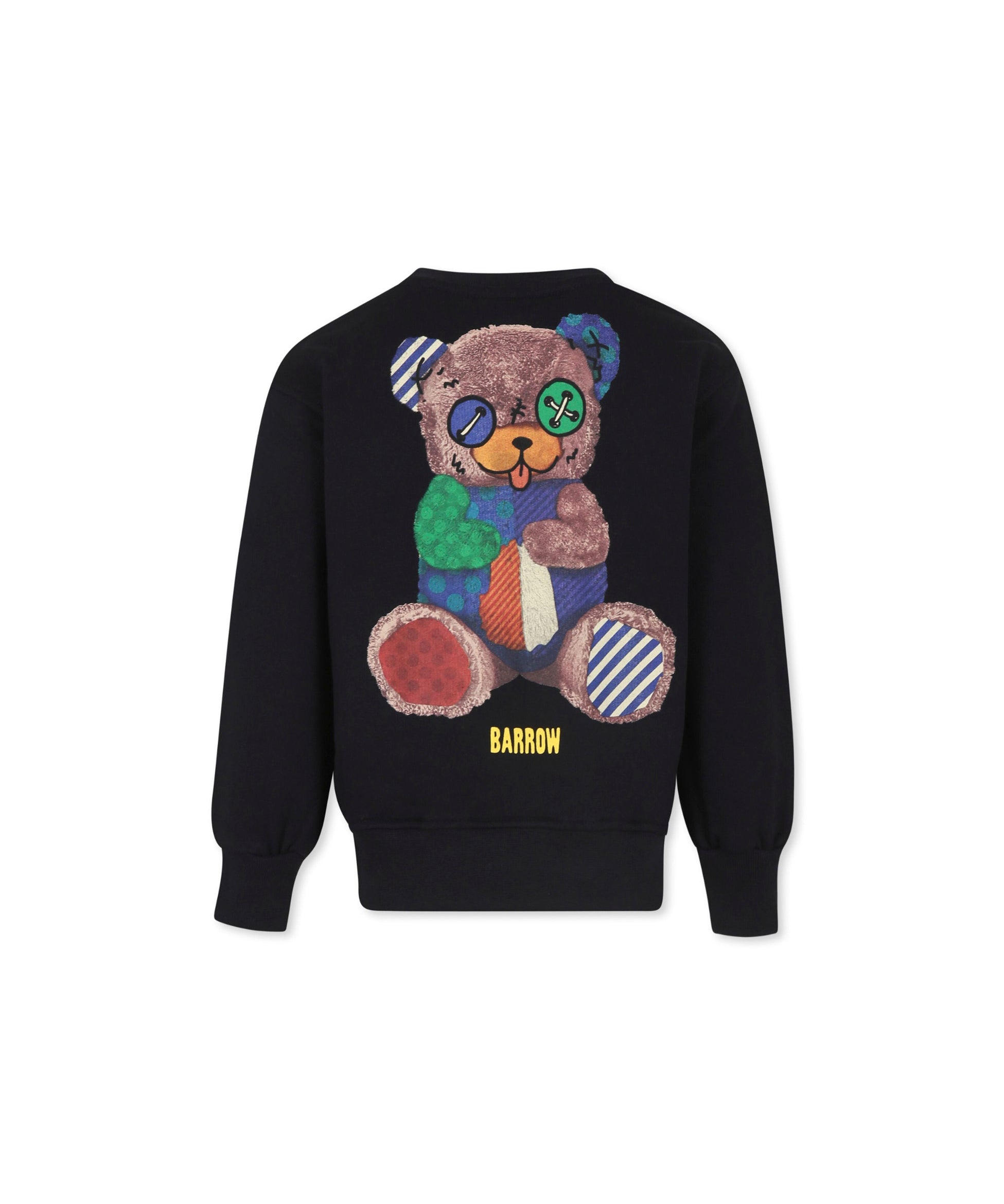 Barrow Kids Felpa Nera con Stampa Scritta e Stampa Logo per Bambini (retro)