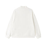 Elisabetta Franchi La Mia Bambina Felpa Milk con Logo e Zip per Bambine
