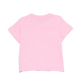 Moschino Kids T-Shirt Rosa con Logo Teddy Bear per Neonati