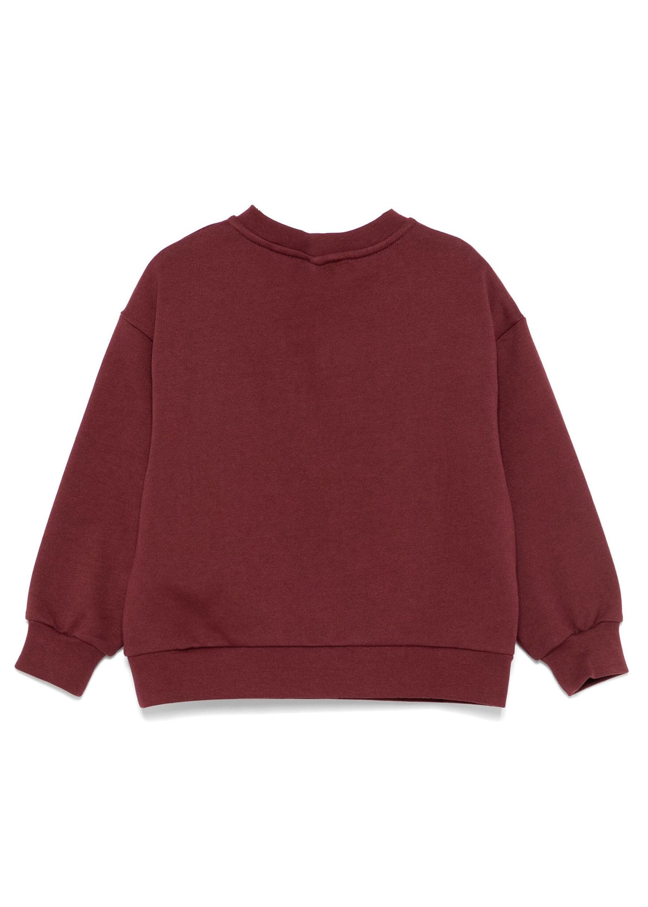 Elisabetta Franchi La Mia Bambina Felpa Bordeaux Girocollo per Bambine (retro)