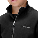 Calvin Klein Kids FElpa Nera con Collo Alto e Zip per Apertura Colletto per Bambini