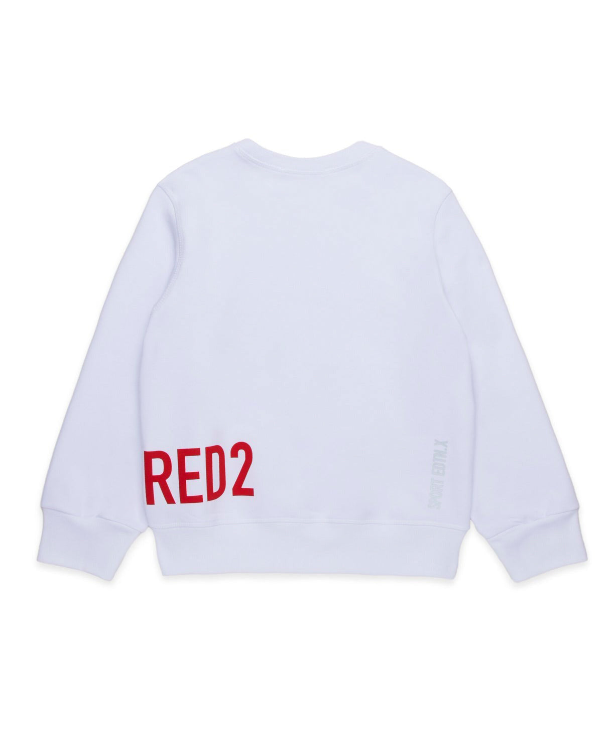 Dsquared2 Kids Felpa Bianca con Applicazione Leaf Strass per Bambine (retro)
