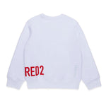 Dsquared2 Kids Felpa Bianca con Applicazione Leaf Strass per Bambine (retro)