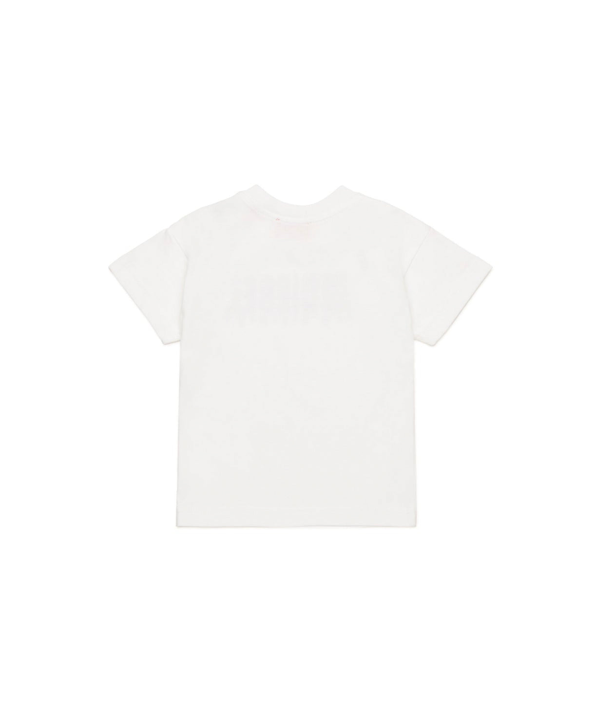 Diesel Kids T-shirt Bianca con Logo Degradè per Neonate
