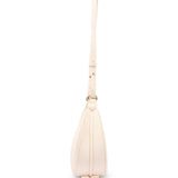 MSGM Kids Borsa Crema in Pelle con Placca Logo per Bambine