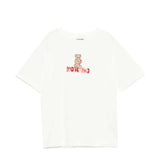 Moschino Kids Maxi T-Shirt Panna con Logo Teddy Bear per Bambine
