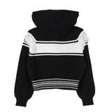 Twinset Kids Felpa con Zip in Maglia Nero/Bianco per Bambine (retro)