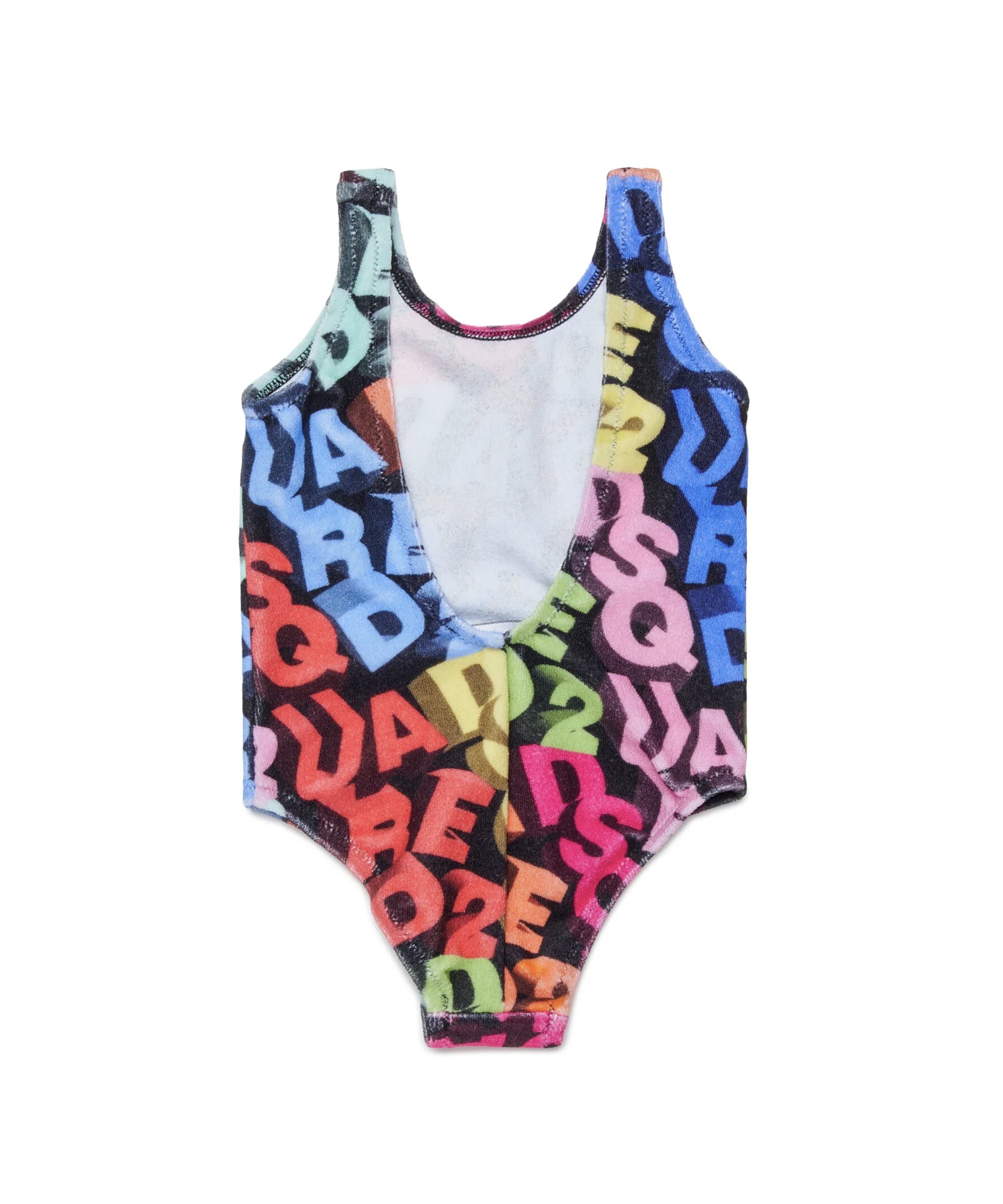 Dsquared2 Kids Costume Intero con Logo All-Over Multicolor per Neonate