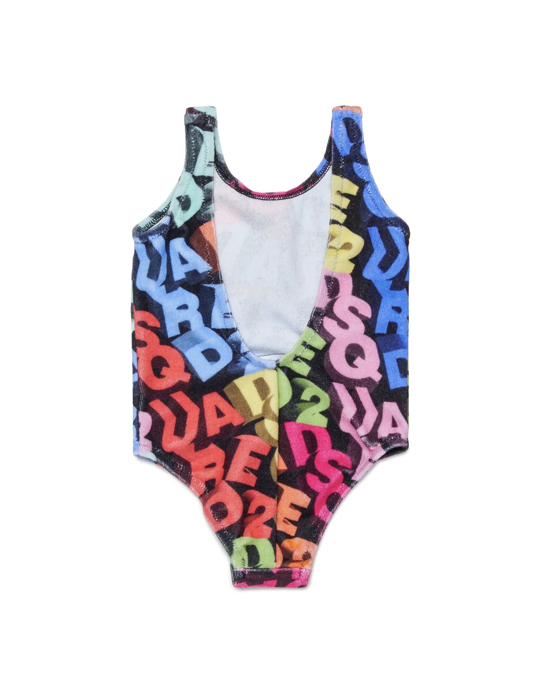Dsquared2 Kids Costume Intero con Logo All-Over Multicolor per Neonate