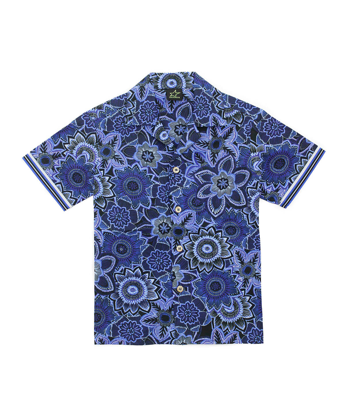 4GIVENESS Camicia Fantasia Floreale Blu per Bambini