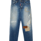 Dsquared2 Kids Pantalone in Denim con Patch Unisex