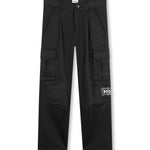 Boss Kids Pantaloni Neri Stile Cargo con Logo per Bambini