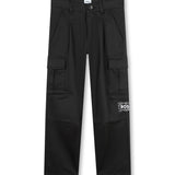 Boss Kids Pantaloni Neri Stile Cargo con Logo per Bambini