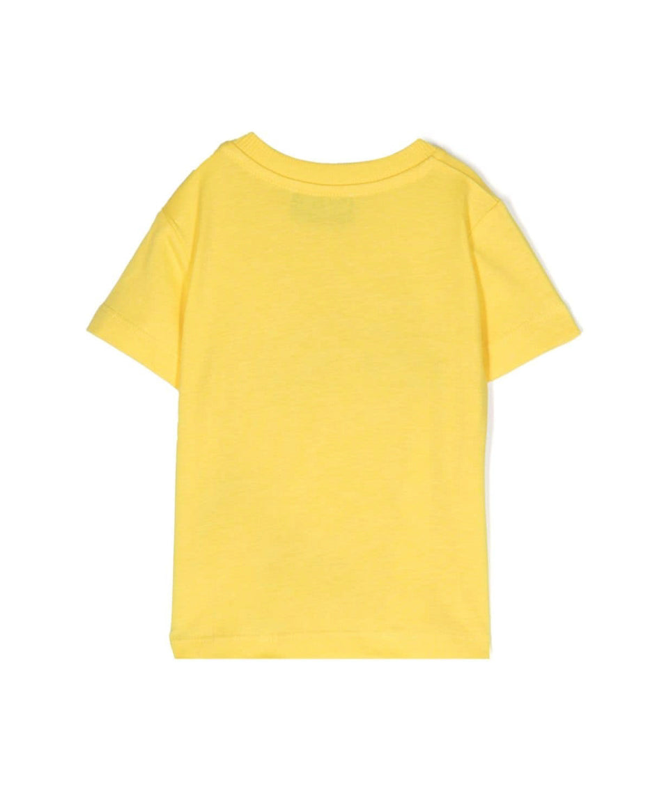 Moschino Kids T-Shirt Gialla con Motivo Teddy Bear per Neonate (RETRO)