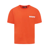 Barrow Kids T-Shirt Arancio con Stampa Retro Palms per Bambini