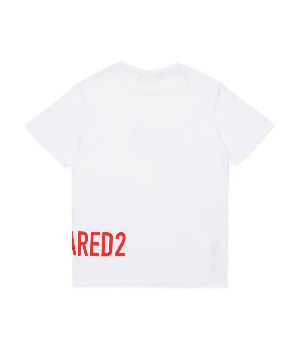 Dsquared2 Kids T-shirt Bianca con Applicazione Leaf Strass per Bambine (retro)