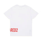 Dsquared2 Kids T-shirt Bianca con Applicazione Leaf Strass per Bambine (retro)