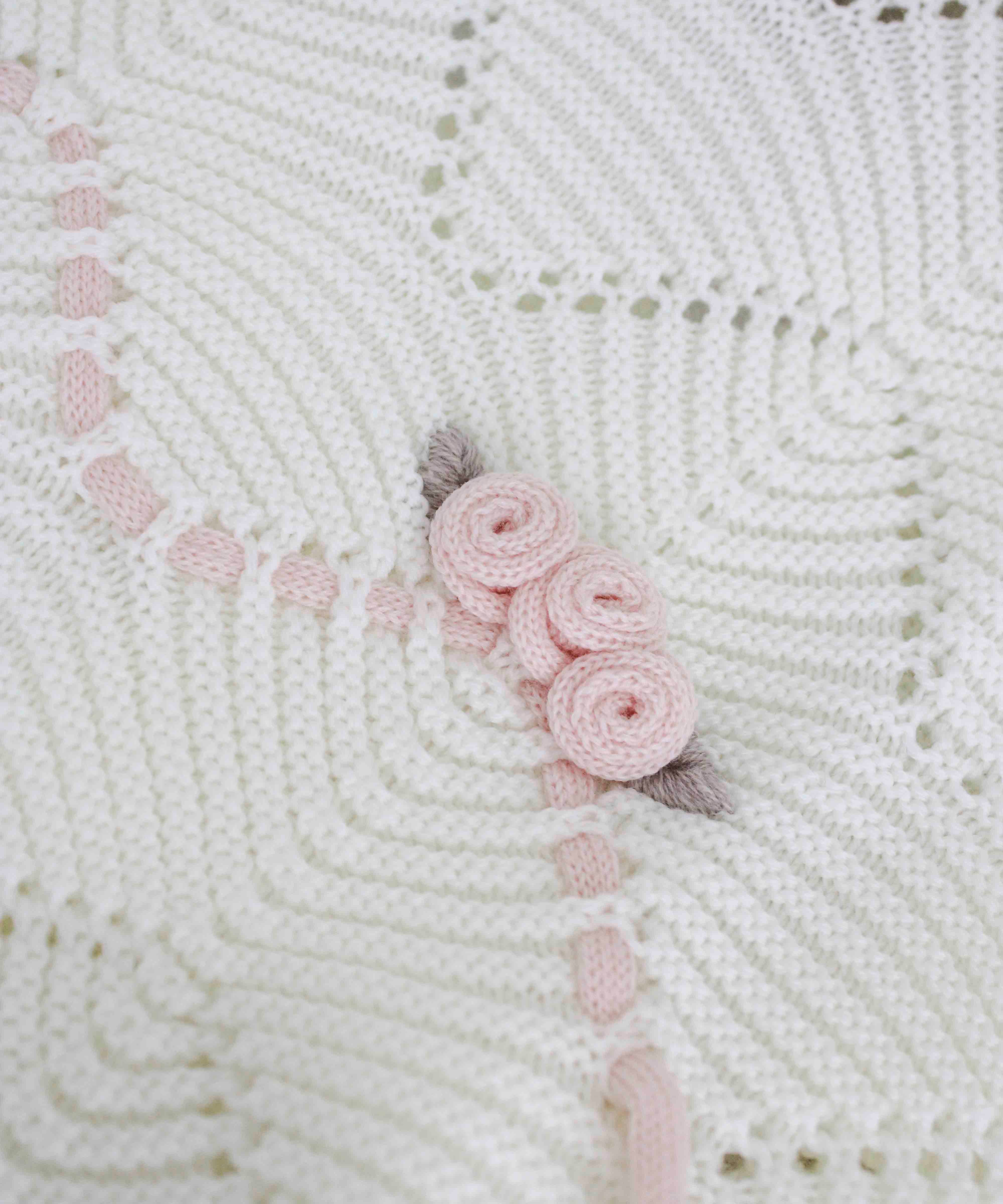 Marlù Coperta Vaniglia/Rosa/Pesca per Neonate (dettagli)