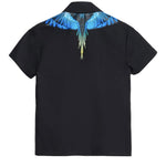 Marcelo Burlon County of Milan Kids Camicia Nero con Stampa per Bambino