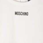 Moschino Kids Abito Denim con Teddy Bear con T-shirt Bianca per Neonate (dettaglio)
