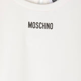 Moschino Kids Abito Denim con Teddy Bear con T-shirt Bianca per Neonate (dettaglio)