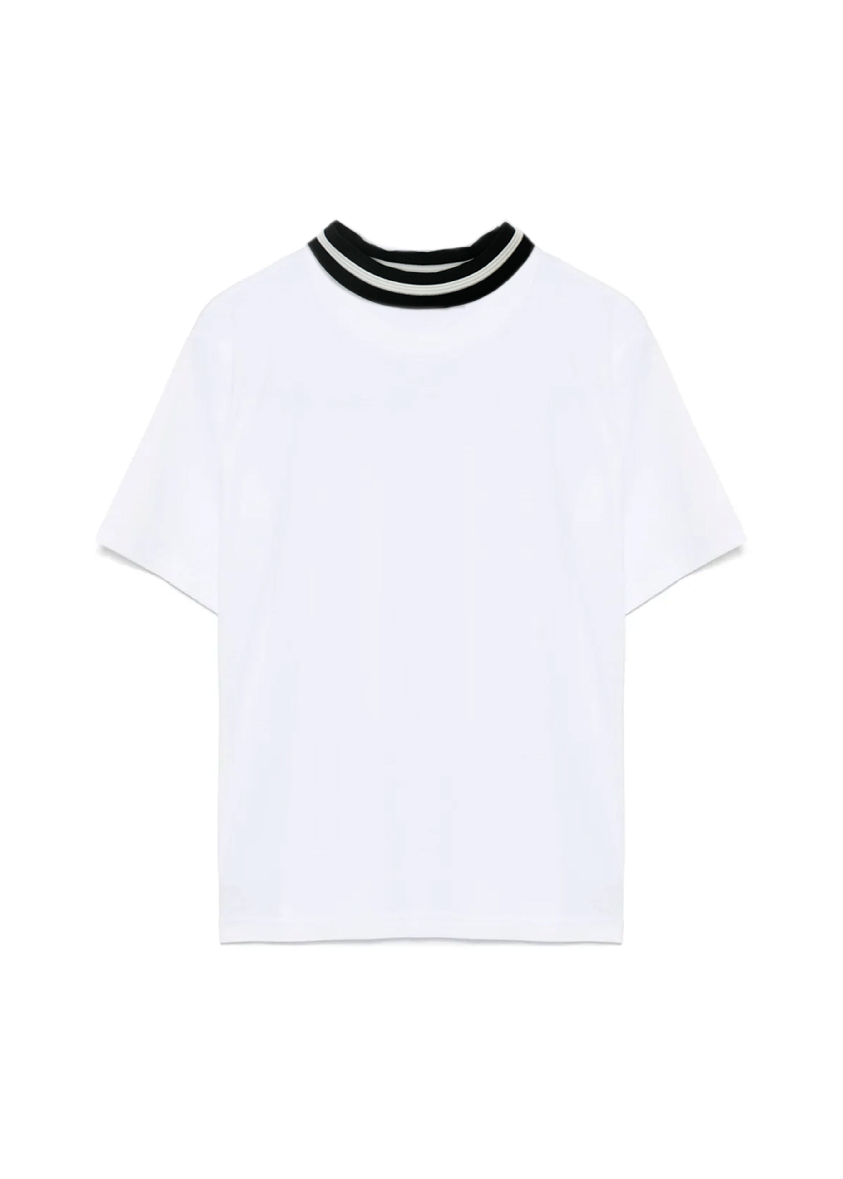Yes London T-shirt Bianca con Colletto per Bambini