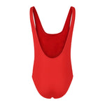 Moschino Kids Costume Monokini Rosso con Stampa per Bambine