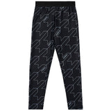 Iceberg Kids Leggings Neri con Macro Pied-de Poule per Bambine