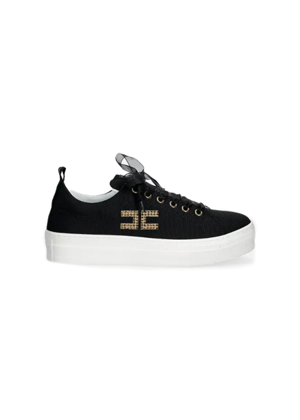 Elisabetta Franchi La Mia Bambina Sneakers Nero con Logo per Bambine