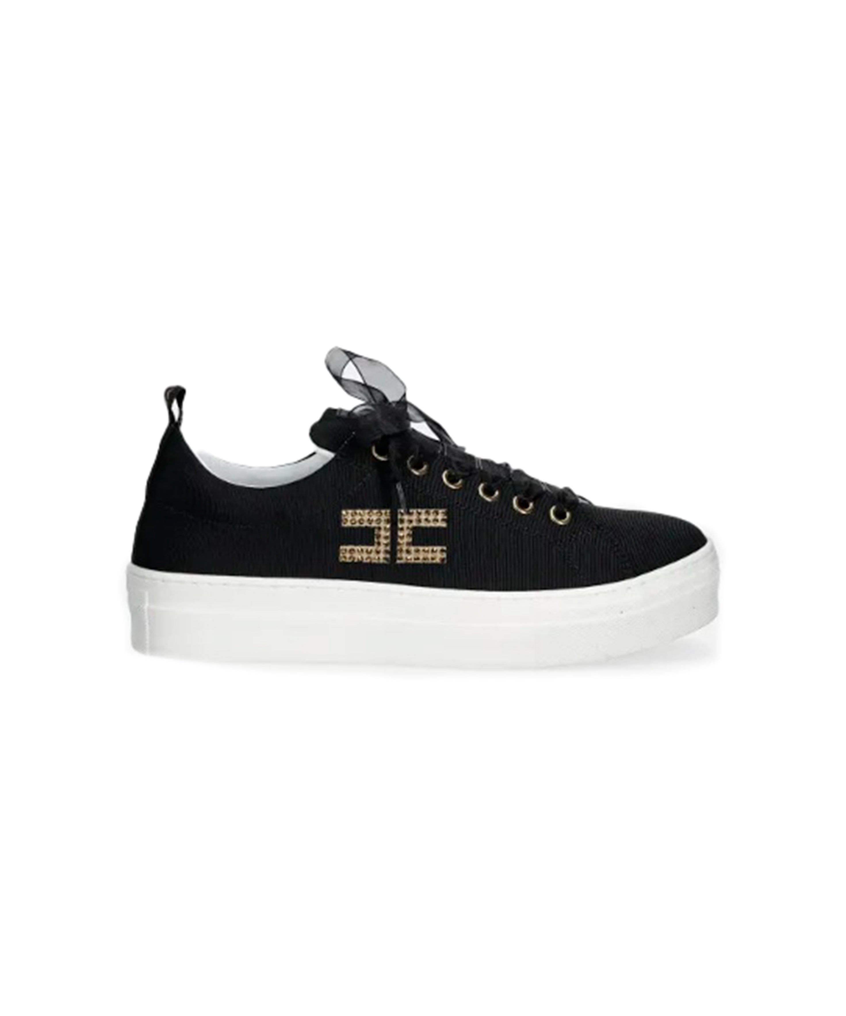 Elisabetta Franchi La Mia Bambina Sneakers Nero con Logo per Bambine