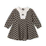 Elisabetta Franchi La Mia Bambina Abito Nero e Milk All-Over per Neonate