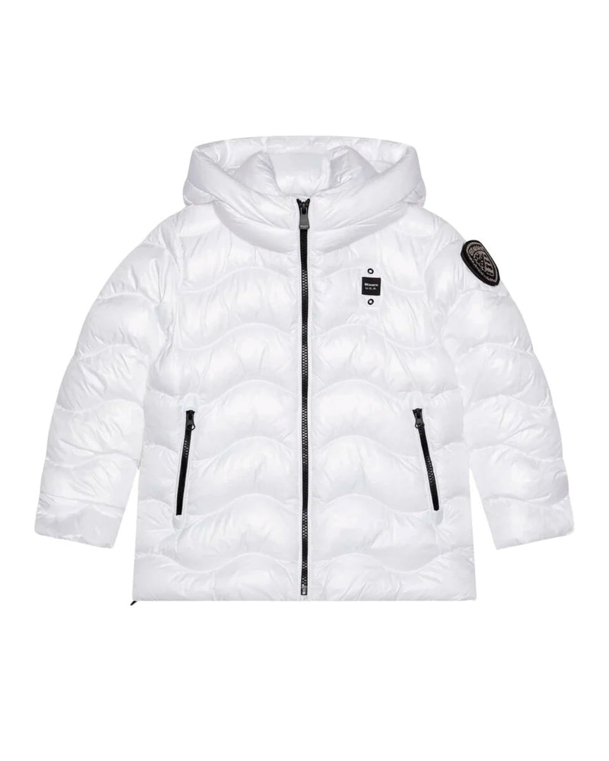 Blauer Kids Giubbino con Cappuccio Bianco LAROSE JUNIOR per Bambine
