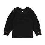 Angel's Face T-shirt Maniche Lunghe Nera per Bambine (retro)