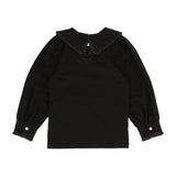 Angel's Face T-shirt Maniche Lunghe Nera per Bambine (retro)